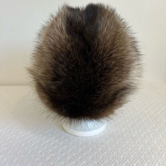 Vintage 80s Stella Creations Real Mink Fur Lined Women’s Hat Winter Warm Natural - Picture 8 of 11